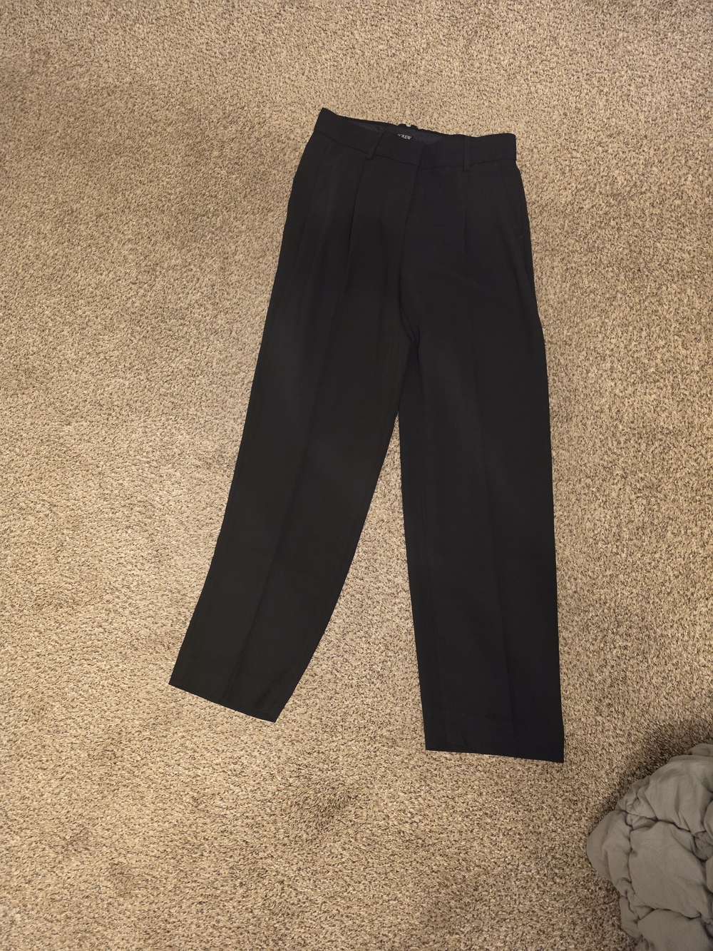 J. Crew Black Pleated Dress Trousers